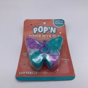 POP’N Pouch With Clip Butterfly Brand New!